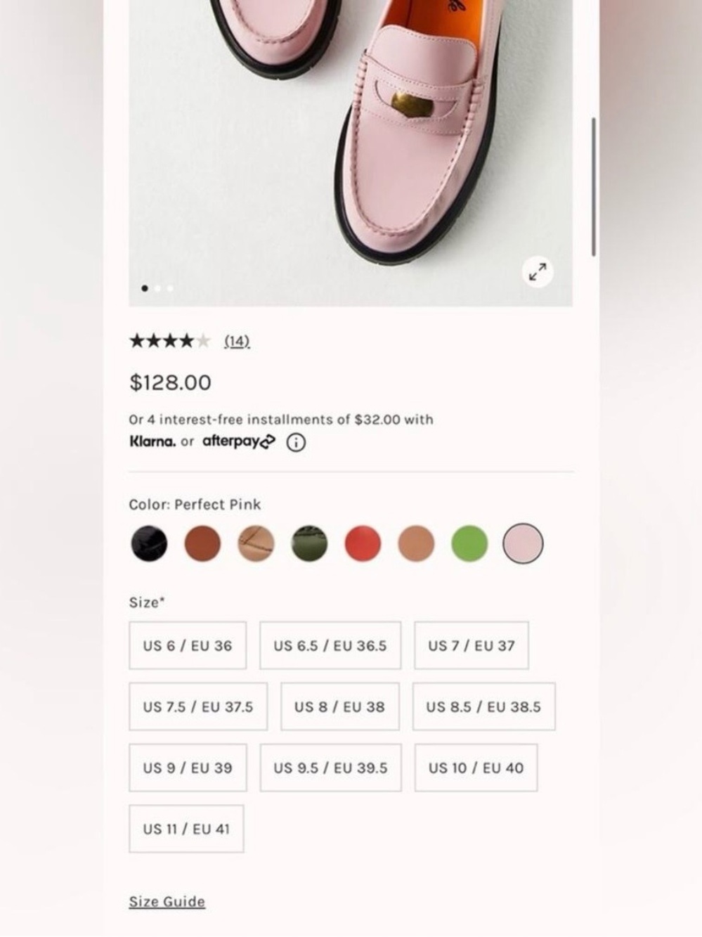 Free People Liv Loafers in Perfect Pink Size 37.6 / 7.5 - Picture 11 of 11